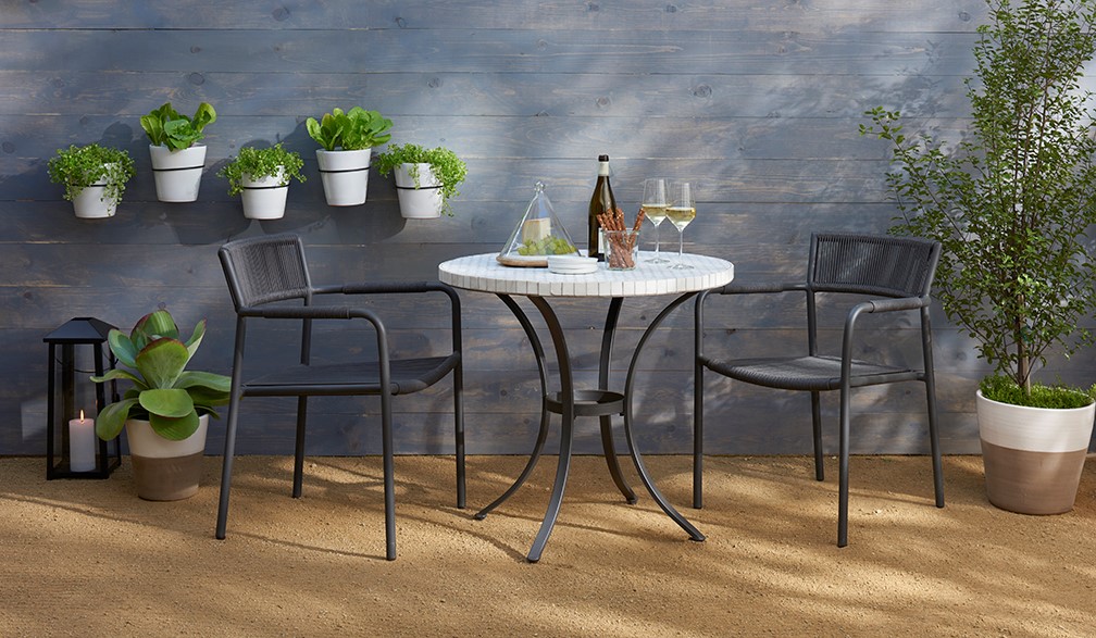 Outdoor Furniture For Small Spaces, Wicker Patio Table Small