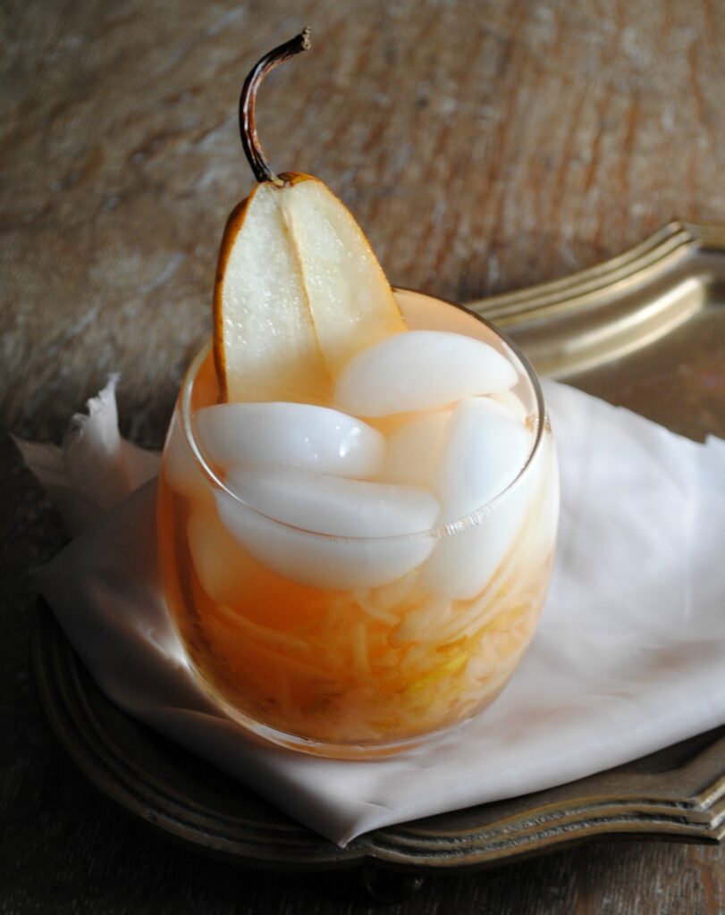 fresh pear fall cocktail by Sweet Life