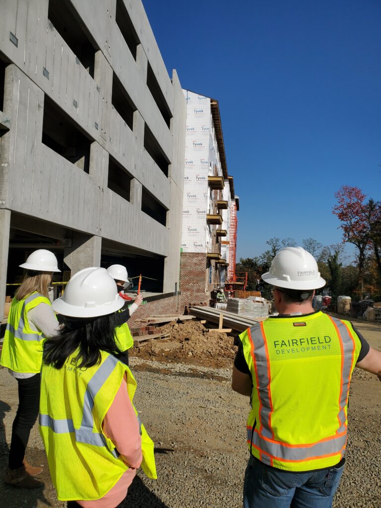 Fairfield New Development team at an apartment construction site.