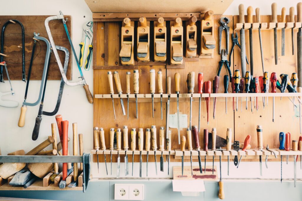 get organized with pegboards in the garage