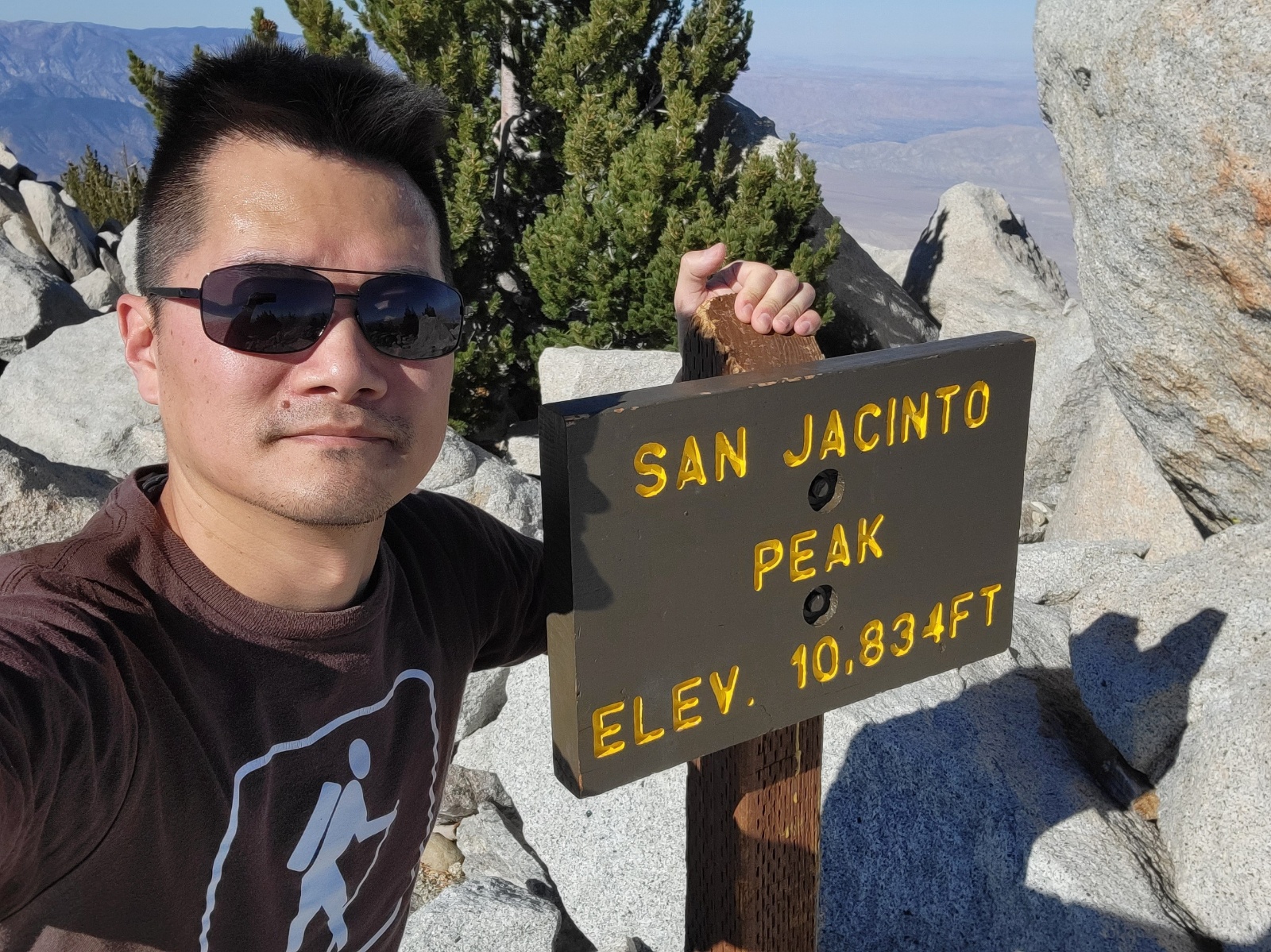 Peter Chan at San Jacinto peak. He grew his career at Fairfield alongside his love of the outdoors.